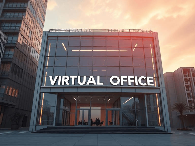 Freelancers navigate a virtual office, illustrating a dynamic and collaborative work atmosphere.